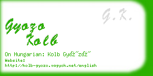 gyozo kolb business card